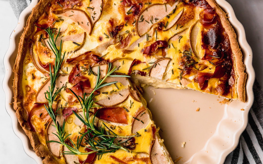 Pear and Goat Cheese Quiche